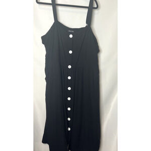 City Chic Dress Black Sleeveless Pull Over Fit-Flared Pockets Size 22